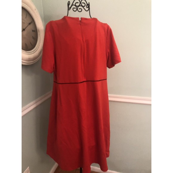 NEW The Limited Womens Plus Size OX High Low Hem Dress Red with Black Piping NWT - Picture 2 of 5
